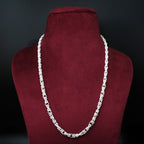 Silver Chain Unique Bud Twist Pattern for Boys