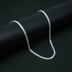 Men’s Flat Silver Chain Bold Smooth Finish for Boys