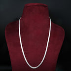 Men’s Flat Silver Chain Bold Smooth Finish for Boys
