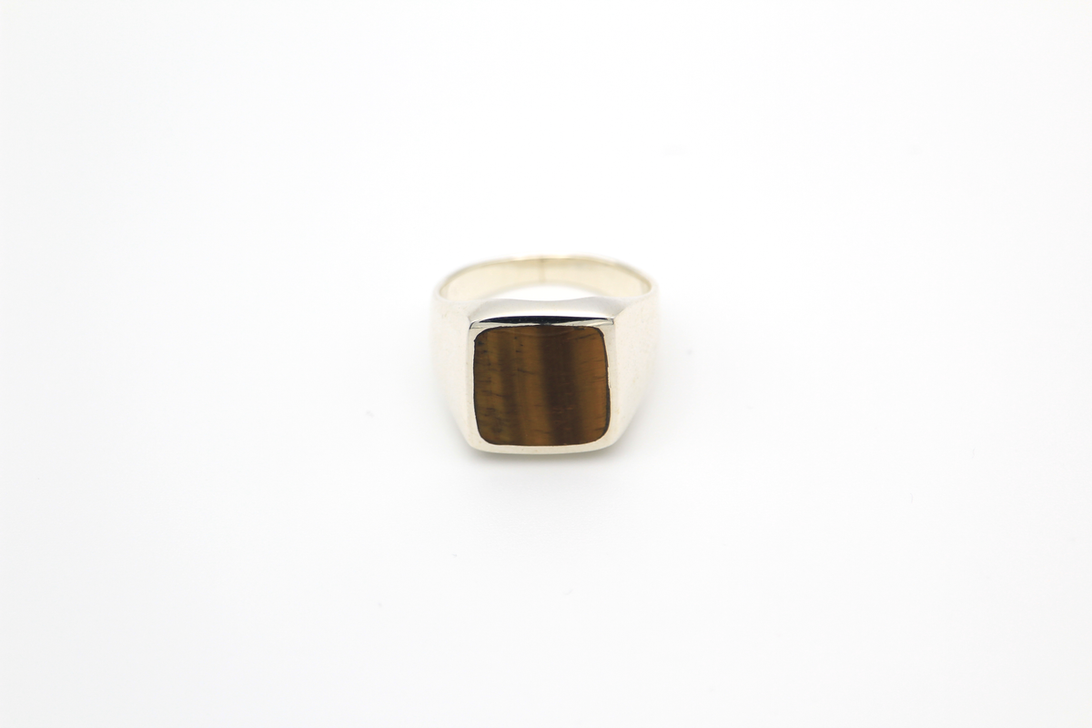 Tiger Eye Signet Ring