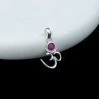 Silver Om Chand Pendant with Chain