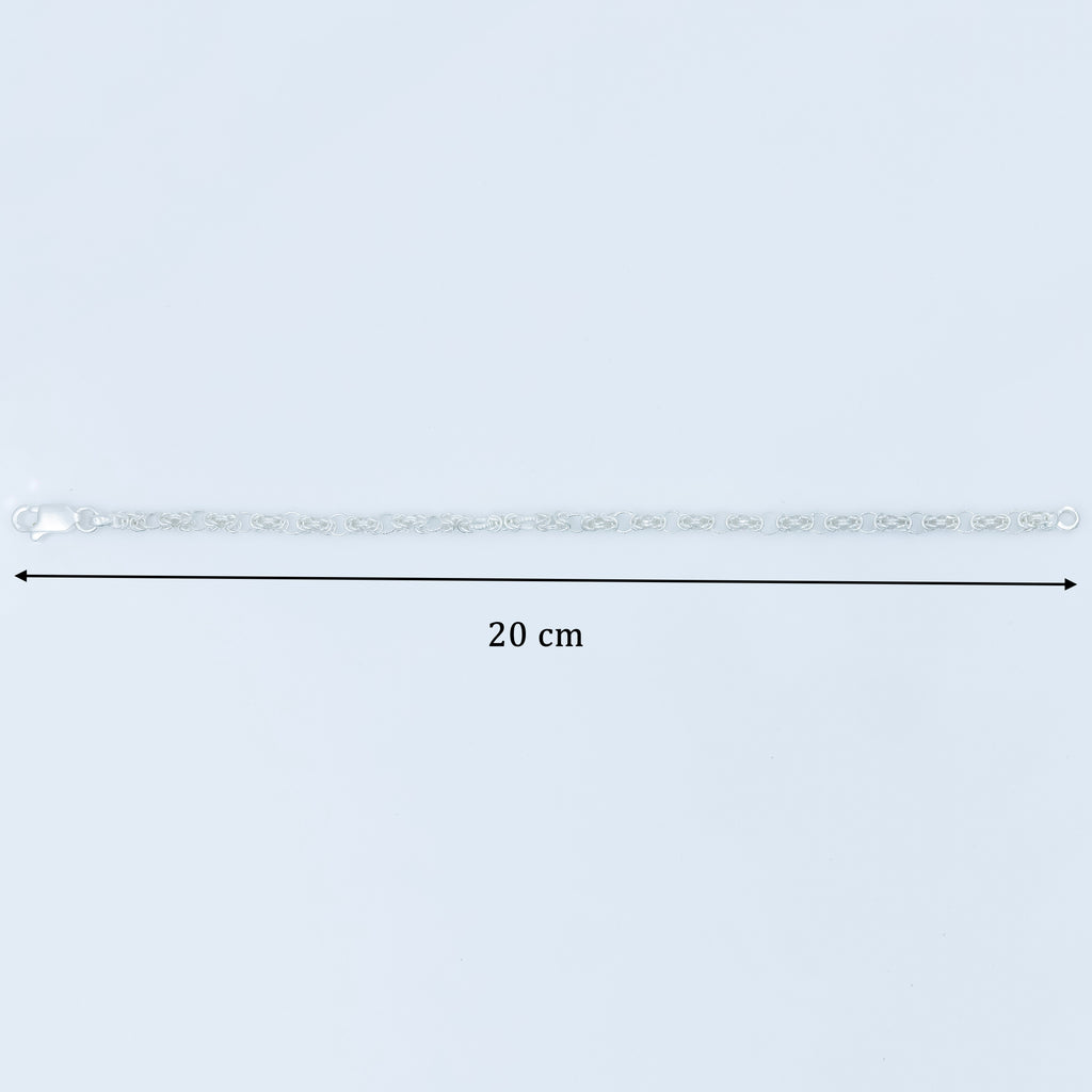 Classic Rope Style Silver Bracelet For Boys