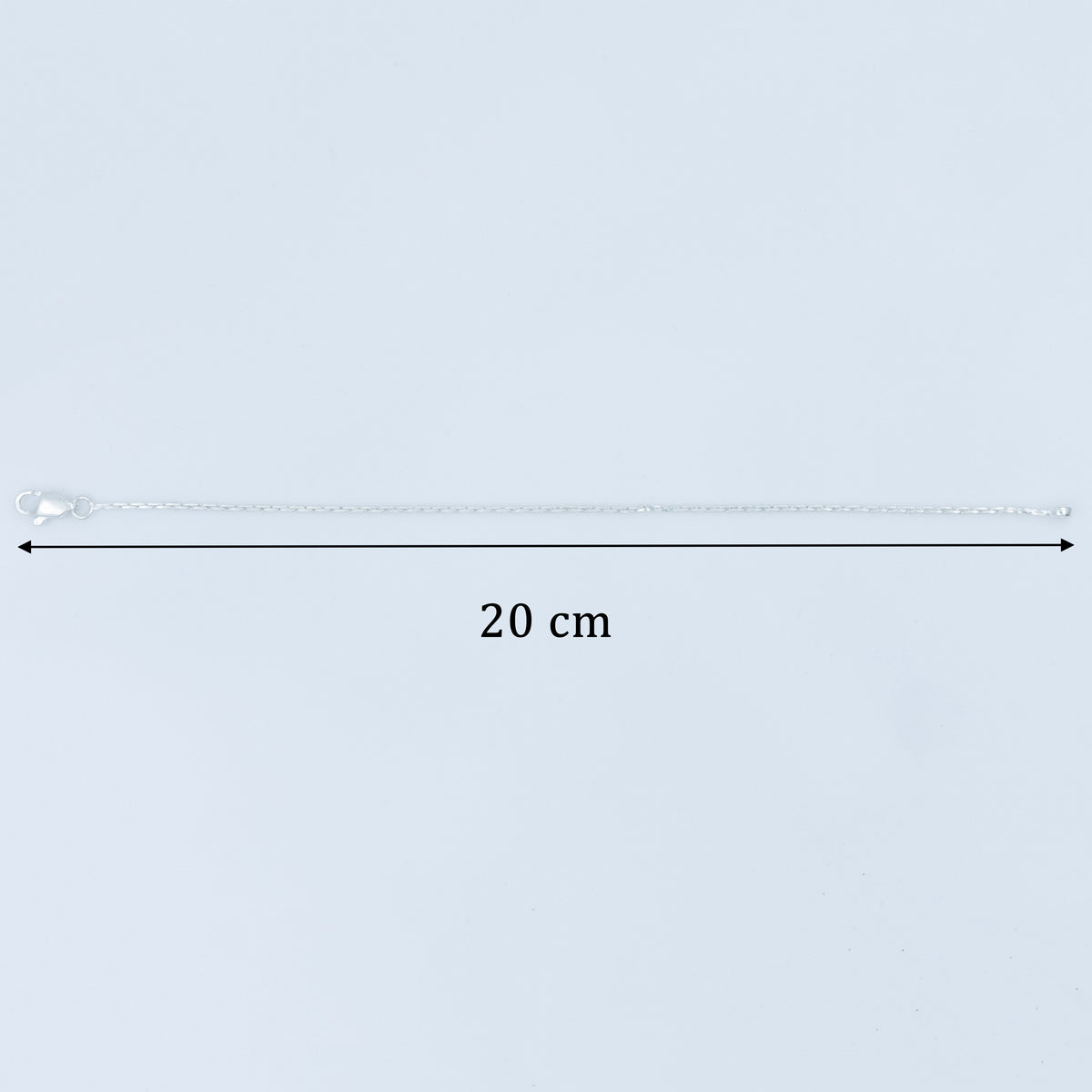 Thin Square Box Chain Silver Bracelet For Boys