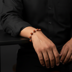 Handcrafted Silver Rudraksha Beads Bracelet for man