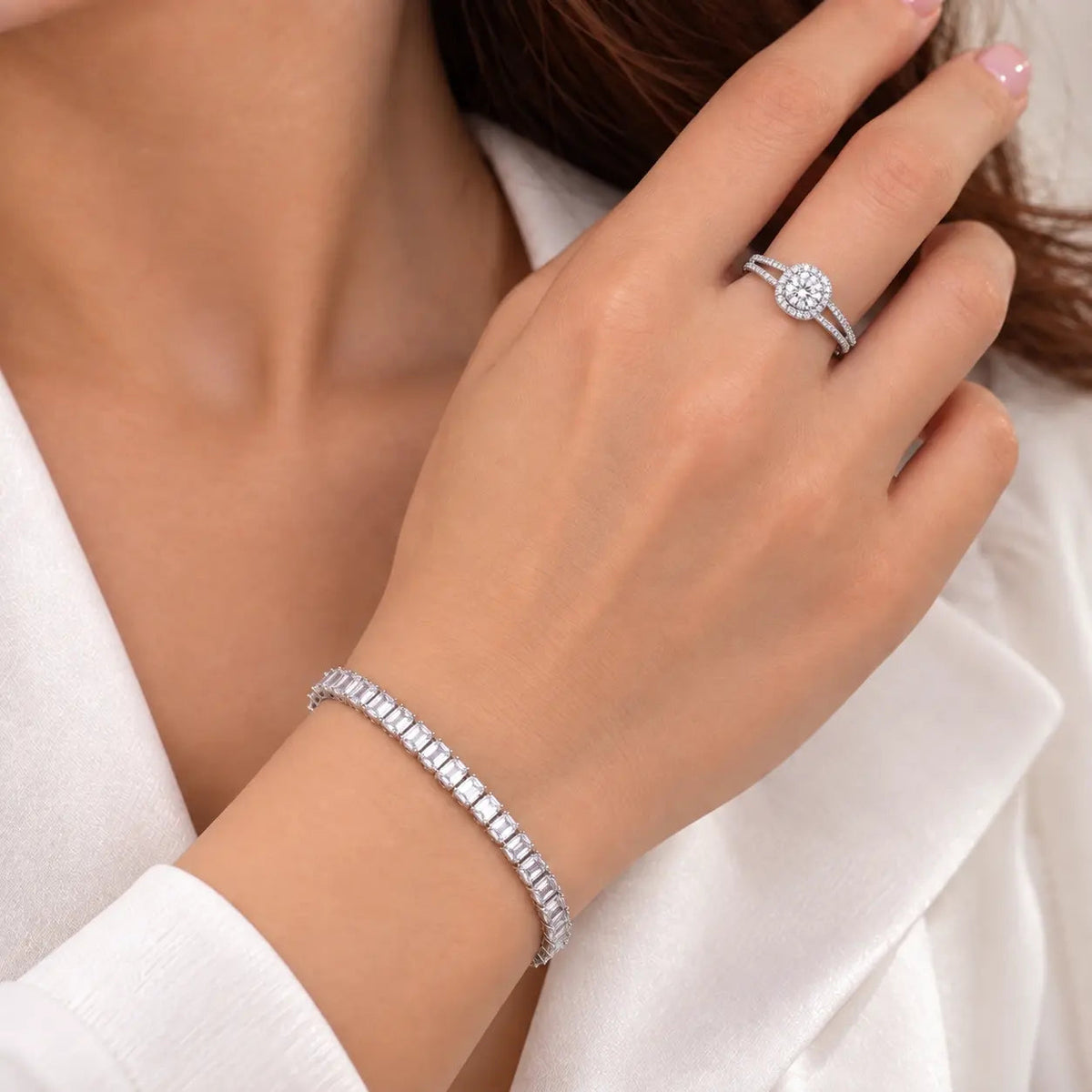 Hazy Hit Ring And Bracelet Set