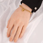 Peach Zone Earrings And Bracelet Set
