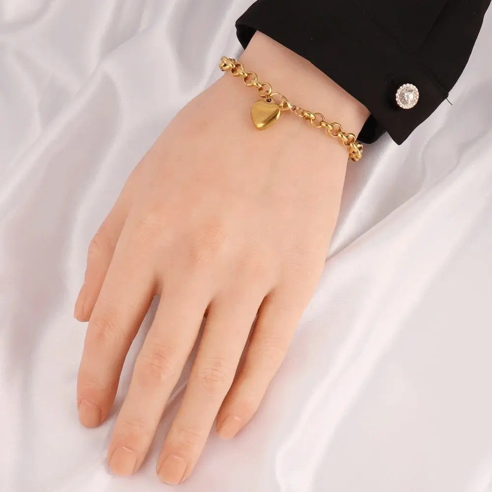 Peach Zone Earrings And Bracelet Set