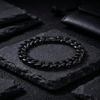 Midnight Argent Mens Bracelet & Necklace Combo