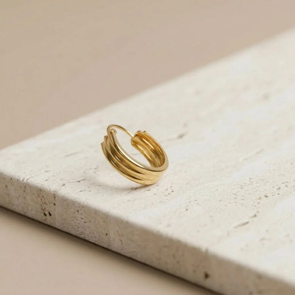 Ridge Unique Line Design Silver Bali for Men And Boys