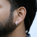 Ridge Unique Line Design Silver Bali for Men And Boys