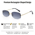 Aero Rimless Edge Shades - Smoke