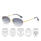 Aero Rimless Edge Shades - Smoke
