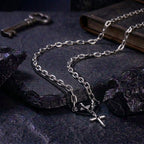Midnight Argent Mens Bracelet & Necklace Combo