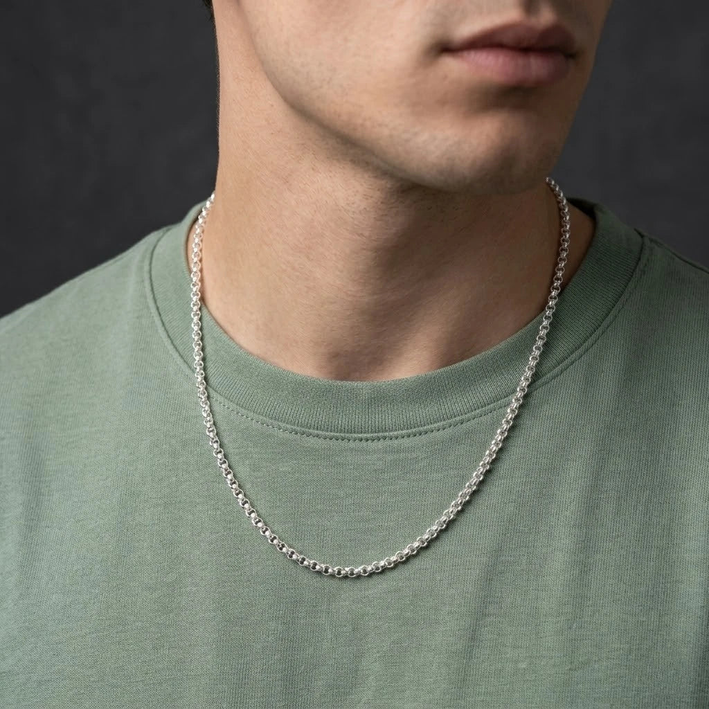 Silver Chain Lightweight Design for Boys