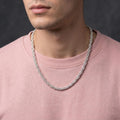 Silver Chain Unique Bud Twist Pattern for Boys