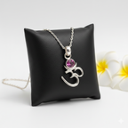 Silver Om Chand Pendant with Chain