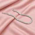 Silver Simple Square Box Design Chain Bracelet for Boys