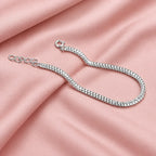 Silver Simple Square Box Design Chain Bracelet for Boys