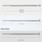 Silver Simple Square Box Design Chain Bracelet for Boys