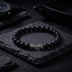 Obsidian Edge Mens Nacklace & Bracelet Combo