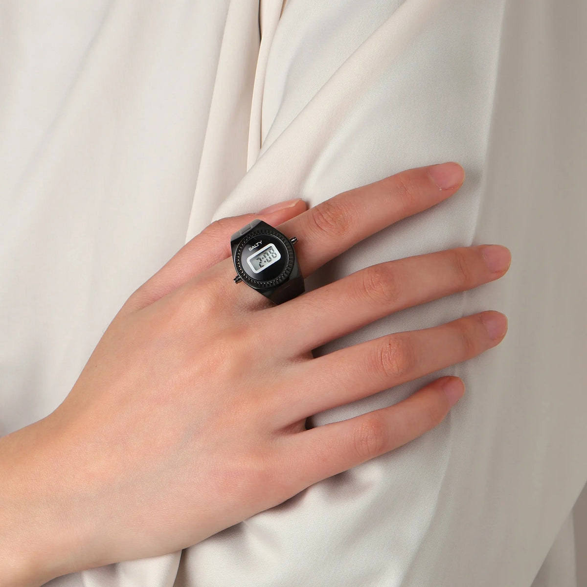 TimeLoop Watch Ring - Black