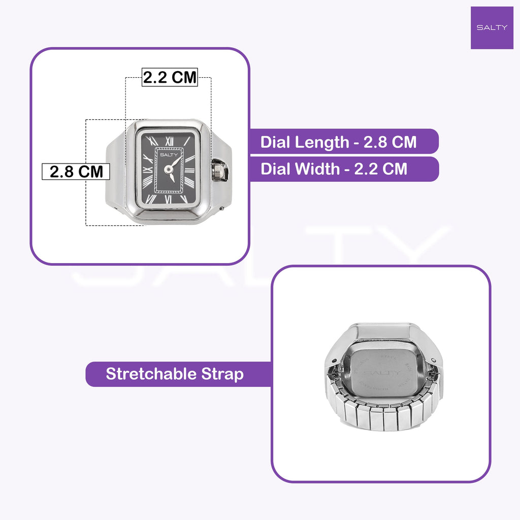 Time As Style Watch Ring - Silver