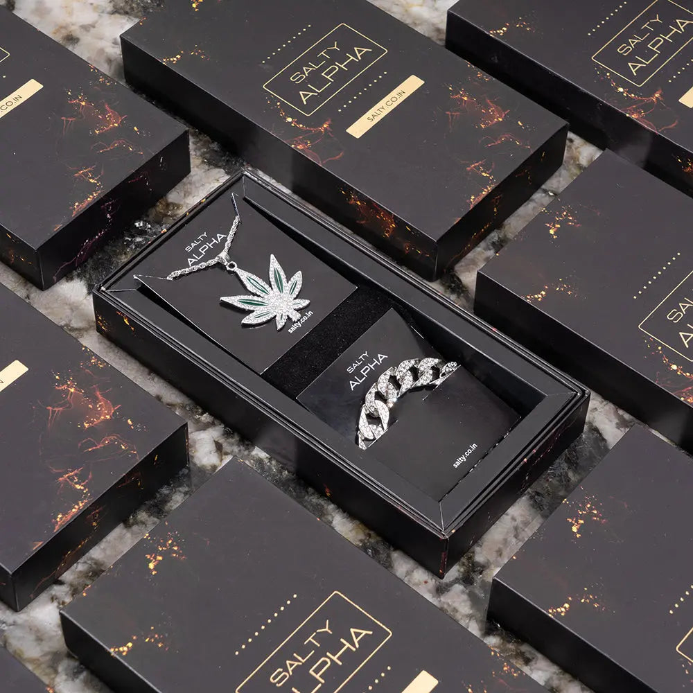Weed Metal Monarch Mens Jewellery Set
